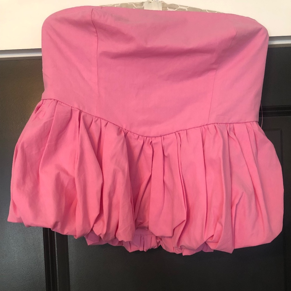 Vigoss Strapless pink bubble top NWT